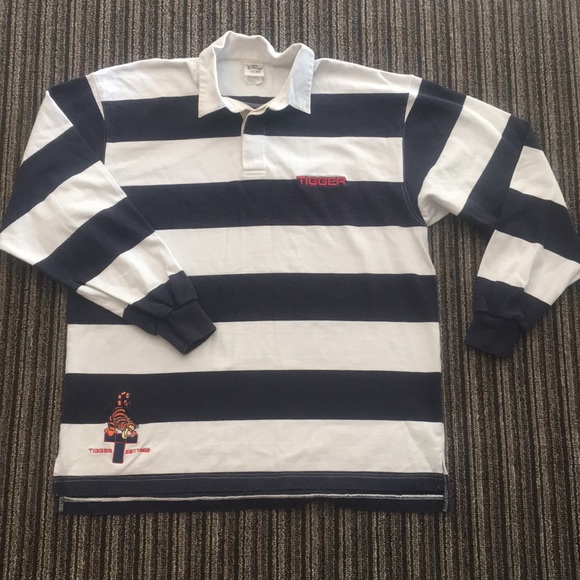 Vintage Disney Tigger Long Sleeve Polo Shirt Large - Picture 2 of 7